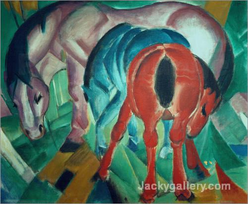 Mare with Foal by Franz Marc paintings reproduction